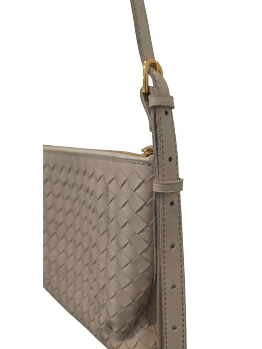 Madewell Pale-Oyster Hand-Woven Leather Crossbody Bag NP322 - Picture 5 of 11